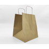 Shopper kraft avana con fondo largo quadrato e maniglia ritorta