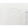 Shopper in plastica HDPE bianco, con maniglia fustellata a fagiolo, confezione da 5 kg.