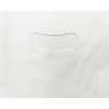 Shopper in plastica HDPE bianco, con maniglia fustellata a fagiolo, confezione da 5 kg.