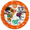 Piatto in cartoncino fantasia 44 gatti, confezione da 8 pezzi