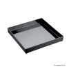 Vassoio plastica da portata fashion nero 30x30 cm.