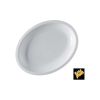 Piatto ovale bianco in plastica pp