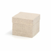 Scatola base quadrata in cotone naturale, 4.5x5x5cm, confezione da 6 pezzi