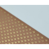 Carta regalo ocra con gigli oro, formato 70x100 cm, confezione da 25 fogli