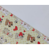 Carta da regalo crema, fantasia orsetti e cuori, fogli da 70x100 cm, confezioni da 25 fogli