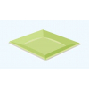 Piatto piano quadro plastica verde mela 24x24 cm confezione da 12 pezzi