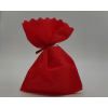 Sacchetto tessuto non tessuto rosso, bordo smerlato, confezione da 25 pezzi