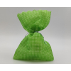 Sacchetto tessuto non tessuto pied de poule verde, bordo smerlato, confezione da 25 pezzi