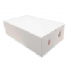 Contenitore asporto in cartoncino bianco, formato 170x290 altezza 75mm, cartone da 100 pezzi
