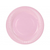 Piatto in cartoncino, diametro 23.5cm tinta unita rosa, confezione da 10 pezzi