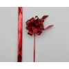 Coccarda laccio velox lux  metallizzato, colore rosso, altezza 19 mm, confezione da 30 pezzi