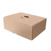 Scatola bauletto take-away in cartoncino avana con foro maniglia, base 48x33 cm, altezza 17 cm, cartone da 10 pezzi