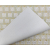 Carta regalo beige, fantasia natalizia bianca, oro e argento, formato 70x100 cm, confezione da 25 fogli
