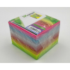 Cubo di carta colorata arcobaleno per appunti formato 95x95 mm, blocco da 740 fogli