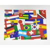 Set tovagliette stampa bandiere nazioni, 35x50cm, più 4 tovaglioli stampa bandiera Italia 33x33cm, confezione da 4 pezzi