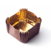 Pirottino quadrato marrone con interno oro impermeabile, confezione da 1000 pezzi