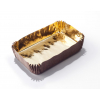 Pirottino rettangolare marrone con interno oro impermeabile, confezione da 500 pezzi