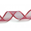 Rotolo nastro voile con bordi doppio raso, colore mattone, altezza 25mm, lunghezza 25 metri