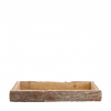 Vassoio di legno naturale formato 15x39 cm, altezza 5 cm
