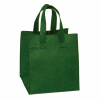 Shopper in panno-feltro Cloe fondo base quadrata 25x25 cm, altezza 30 cm, confezione da 3 pezzi