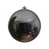 Sfera infrangibile lucida argento, diametro 20 cm