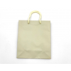 Shopper avorio-sabbia in carta plastificata opaca, maniglia in cotone