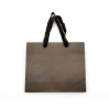 Shopper cacao "Elegant natural chic"  con maniglia in fettuccia cotone