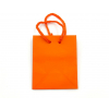 Shopper plastificato arancio, maniglia in cotone, confezione da 12 pezzi