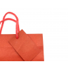 Shopper in carta sealing rosso, formato 18x22.7 cm, maniglia in cotone