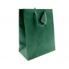 Shopper in carta sealing verde, formato 18x22.7 cm, maniglia in cotone, confezione da 12 pezzi
