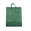 Shopper in carta sealing verde, formato 18x22.7 cm, maniglia in cotone, confezione da 12 pezzi