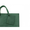 Shopper in carta sealing verde, formato 11x14.6 cm, maniglia in cotone