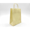 Shopper crema in carta kraft con maniglia ritorta