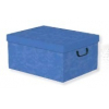 Scatola armadio con maniglie azzurro, formato 39x25 cm, altezza 18 cm