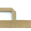 Shopper avana in carta sealing millerighe, fondo largo con maniglia piatta, 32+20x23 cm, confezione da 50 pezzi