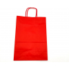 Shopper carta kraft rosso con maniglia ritorta