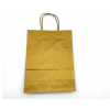 Shopper oro metal in carta kraft con maniglia ritorta