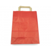 Shopper sealing millerighe rosso con maniglia piatta