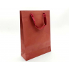 Shopper portabottiglie rinforzate, color bordeaux,  con maniglia fettuccia di cotone