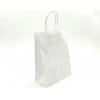 Shopper kraft bianco con maniglia ritorta