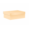 Scatola base rettangolare con coperchio, in cartone avorio, 30x38.5x14 cm, cartone da 10 pezzi