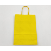 Shopper giallo in carta kraft con maniglia ritorta