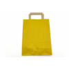 Shopper sealing millerighe giallo con maniglia piatta