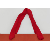 Shopper rosso "Elegant natural chic"  con maniglia in fettuccia cotone