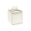 Scatola porta panettone in cartone bianco con maniglia, 20x20x18 cm, cartone da 50 pezzi
