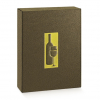 Scatola cantinetta porta bottiglie automontante in cartone marrone scuro e stampa a caldo, 34x37x9 cm, cartone da 30 pezzi