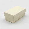 Scatola base rettangolare con coperchio seta bianco, 4x7x3 cm, confezione da 10 pezzi