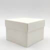 Scatola base quadrata con coperchio in cartone bianco, confezione da 10 pezzi, vari formati