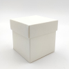 Scatola base quadrata con coperchio in cartone bianco, confezione da 10 pezzi, vari formati