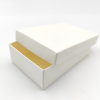 Scatola base rettangolare con coperchio in cartone bianco, altezza 4 cm, confezione da 10 pezzi, vari formati